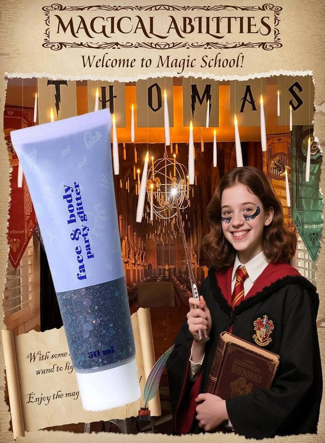 سكاي نيست جل لامع للجسم للهالوين، جل لامع أسود كثيف للوجه والشعر والجسم، طلاء وجه تجميلي مزين بالترتر لحفلات الهالوين، إكسسوارات حفلات الرقص، 50 مل - Image 3